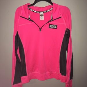Victoria’s Secret Pink 3/4 Zip Pink Long sleeve